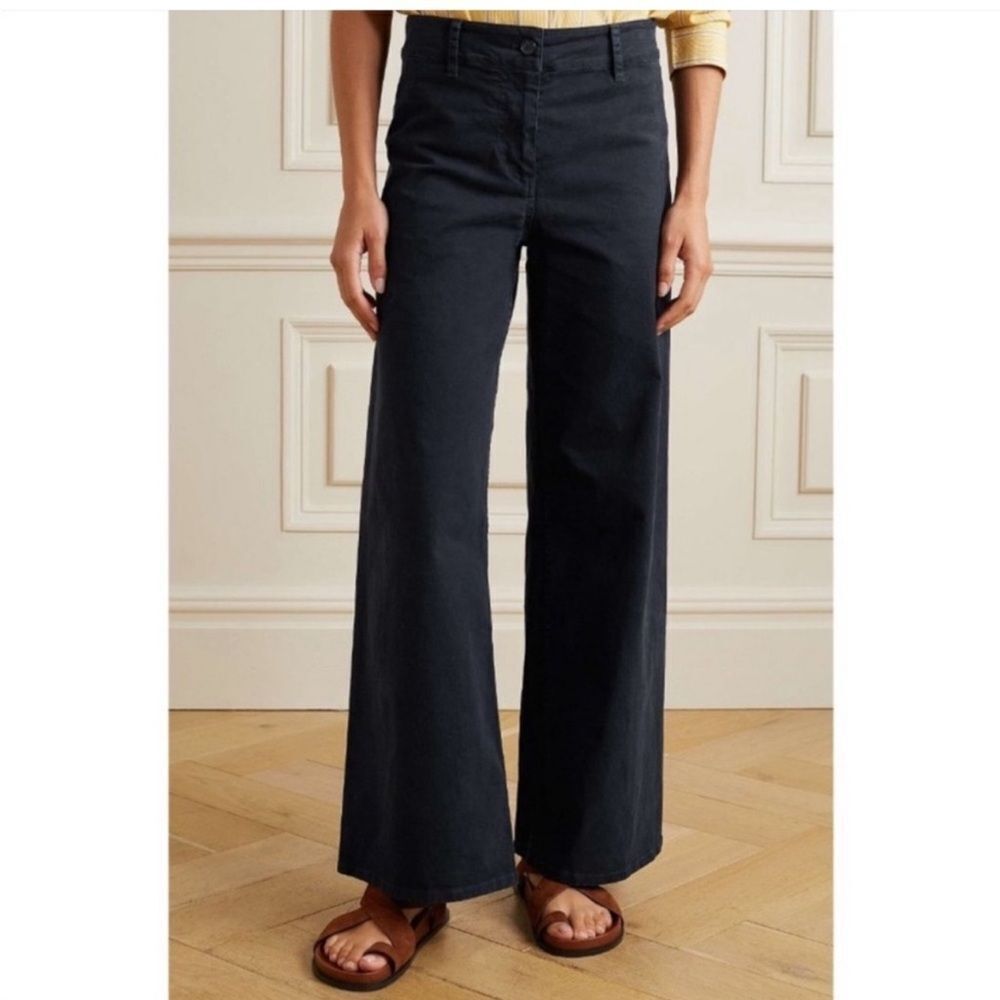 Nili Lotan Megan Midnight Soft Brushed Stretch Twill Pant